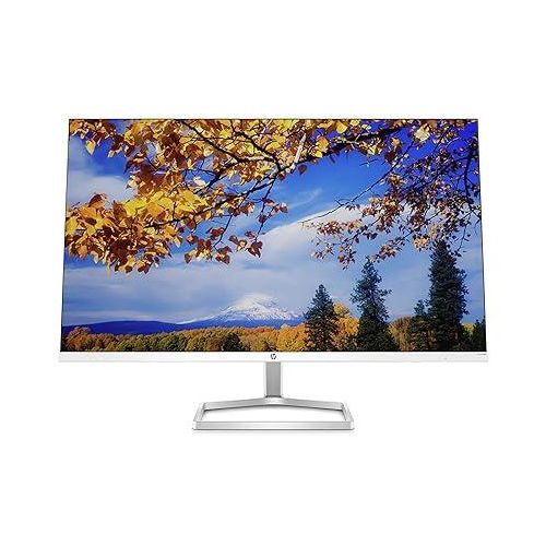 Hp M27fwa 27-Inch(68.6cm) Eye Safe Certified 1920 x 1080 Pixels Full HD IPS 3-Sided Micro-Edge LED Monitor, 75Hz, AMD FreeSync with 1xVGA, 2xHDMI 1.4 Ports, 300 nits, in-Built Speakers, Silver