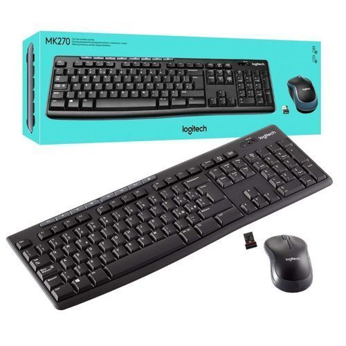 Logitech MK270 Wireless Keyboard and Mouse Combo - Black