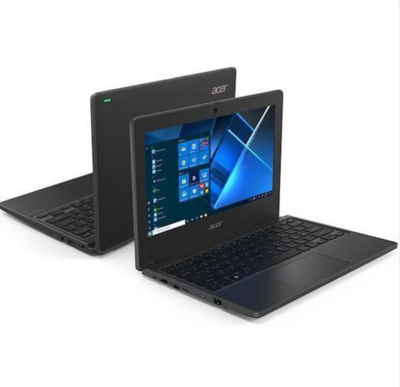 Acer TravelMate laptop — 64GB SSD, 4GB RAM, 3Hr Battery