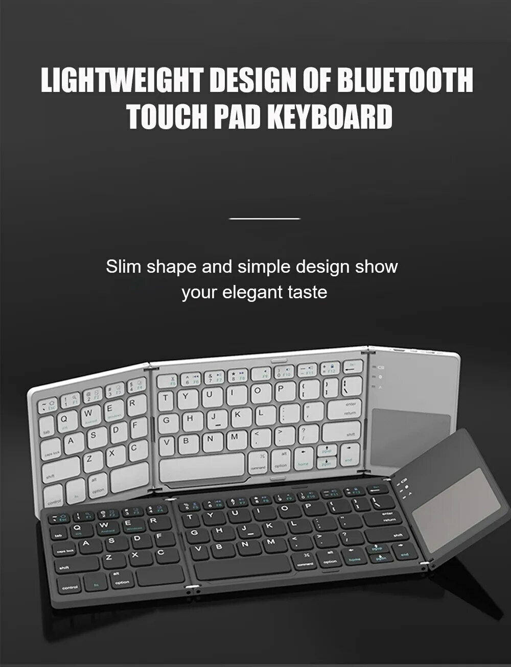 Foldable Bluetooth Keyboard with Touchpad